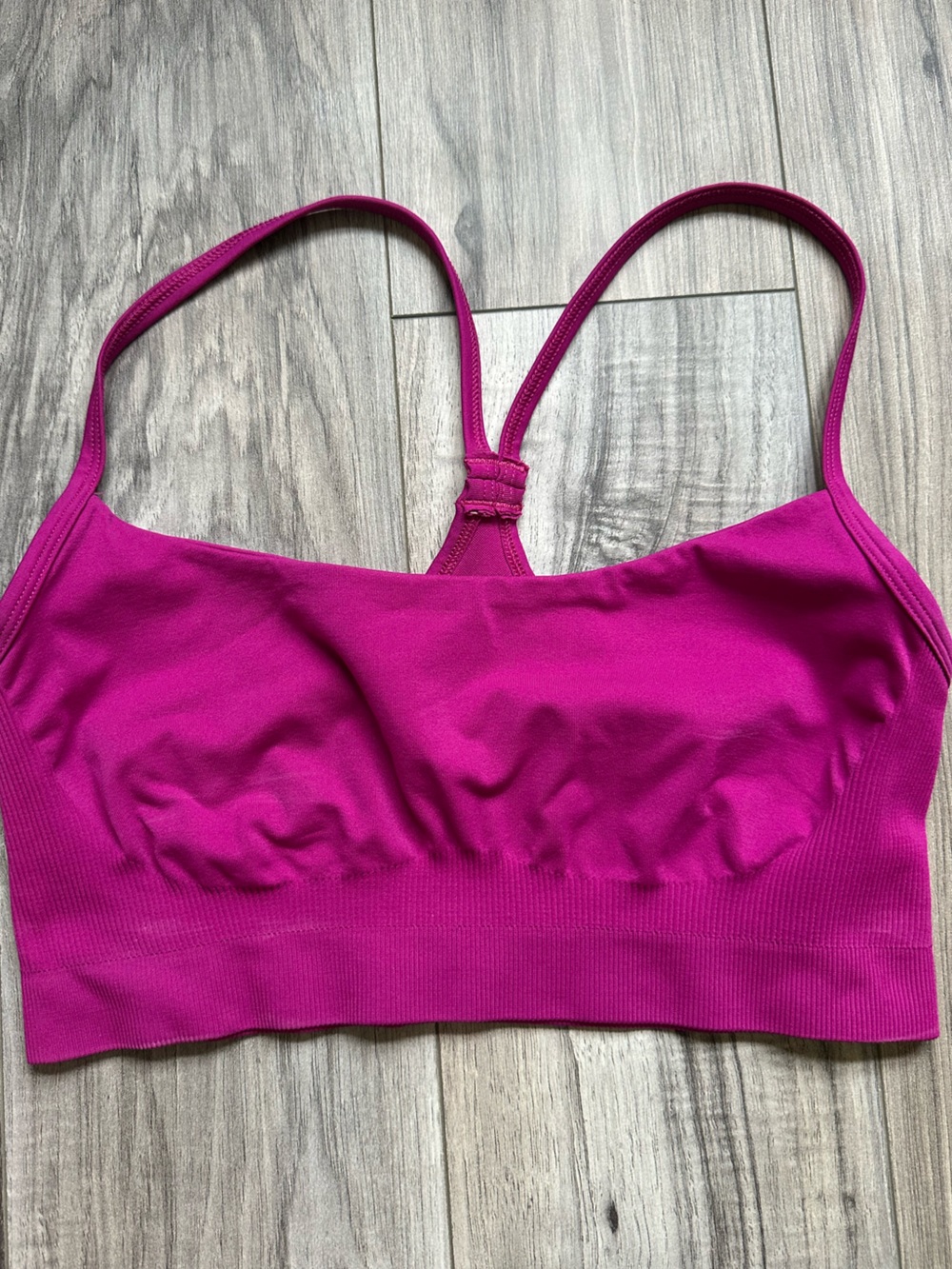 Sweaty Betty Spirit Restored Yoga London Made Fuchsia Seamless Sports Bra Top XL